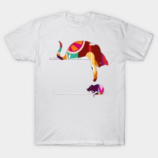 Cat and mouse color T-Shirt